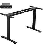 TOPSKY Dual Motor 3 Stage Electric Adjustable Standing Desk Frame for up to 80”x31.5” Table Tops ...