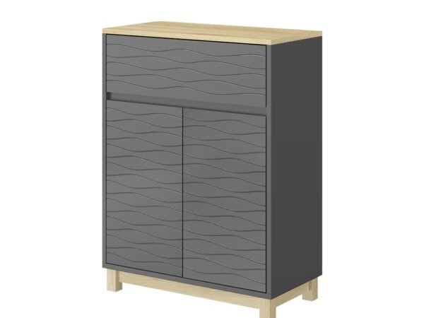 Vicco LIVIA Midi Cabinet Bathroom Furniture 60 x 80 cm Anthracite with Drawer