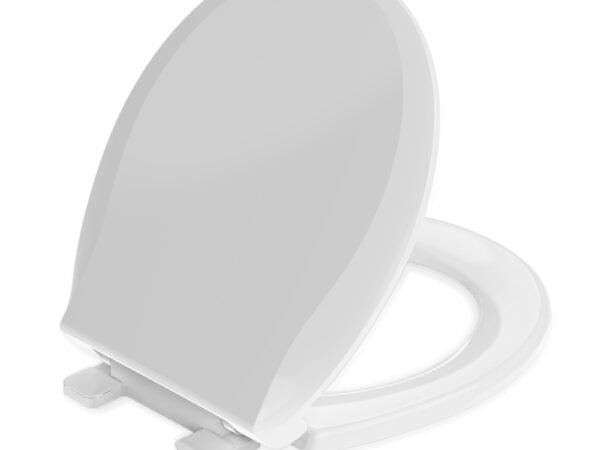 Round Toilet Seat Soft Close 16.5'',Standard Universal Toilet Lid Round with PP Material Safe,Easy to Clean and Install,Er...