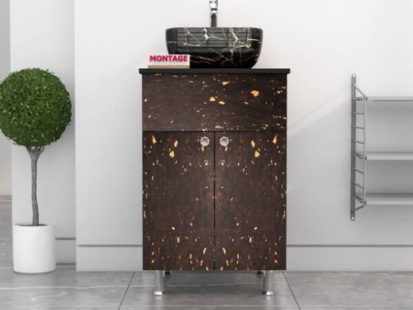 MONTAGE Washbasin Vanity Cabinet with Table Top Basin Water Resistant HDHMR Material DMS00119 Table Top Basin