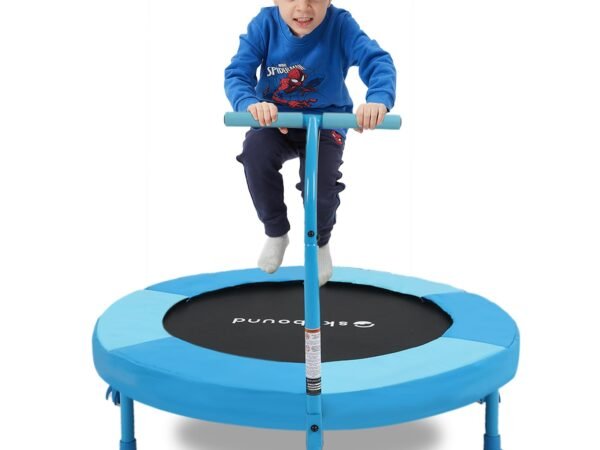 SkyBound 36 Inch Indoor Trampoline for Kids - Kids Trampoline Indoor with Handle - Toddler Trampoline with Upgraded 2.0mm ...