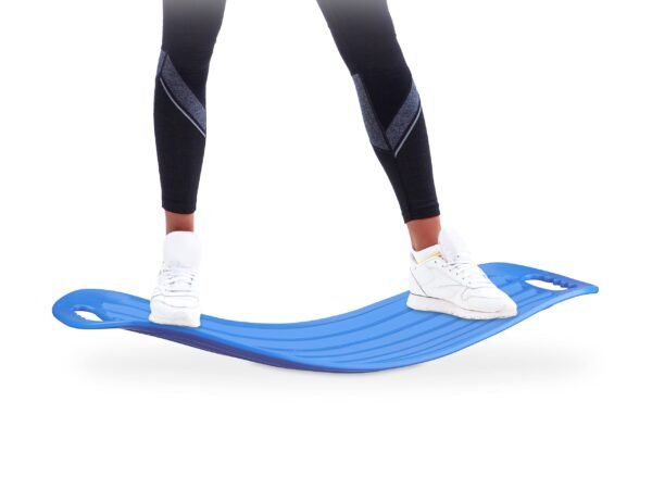 Relaxdays Twist Board, Handy Balance Board for Full Body Training, Heavy Duty XL Workout Board up to 150 kg, Blue