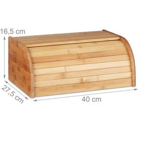 Produktbild für Brotkasten Relaxdays 10016656, Bambus