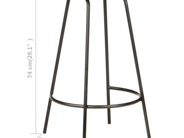 vidaXL Bar Stool Set of 2 Natural Wood Solid Acacia Wood Standard