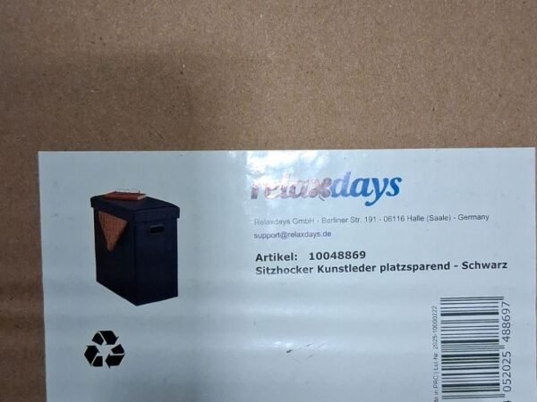 Juodas pufas su daiktadėže, RELAX DAY