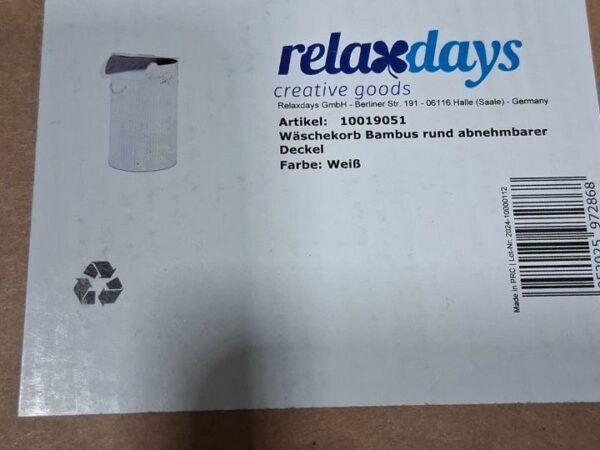 Apvalus Bambuko Skalbinių Krepšys 80L