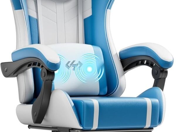 Žaidimų kėdė HLDIRECT, balta/mėlyna