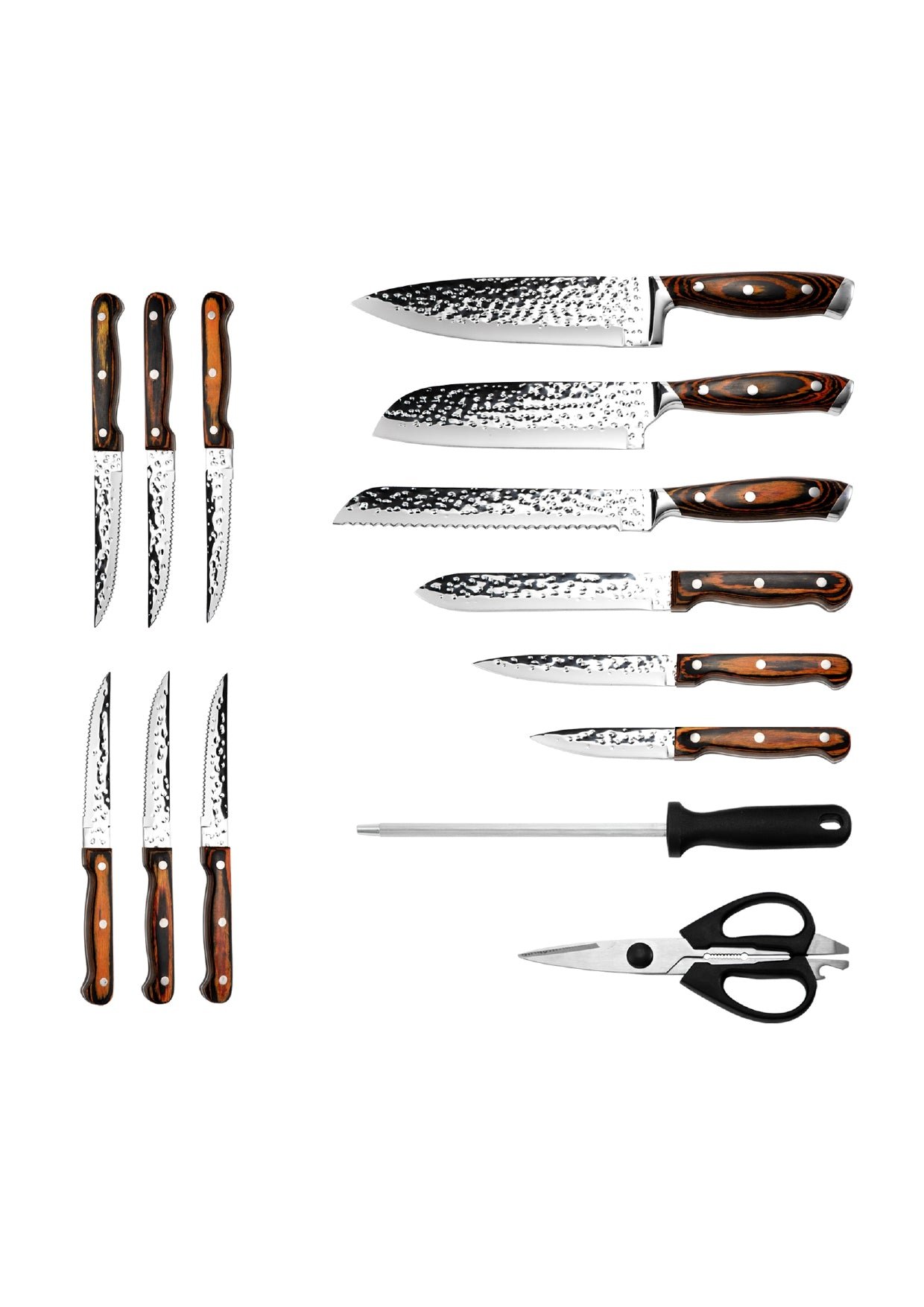 15 dalių peilių rinkinys