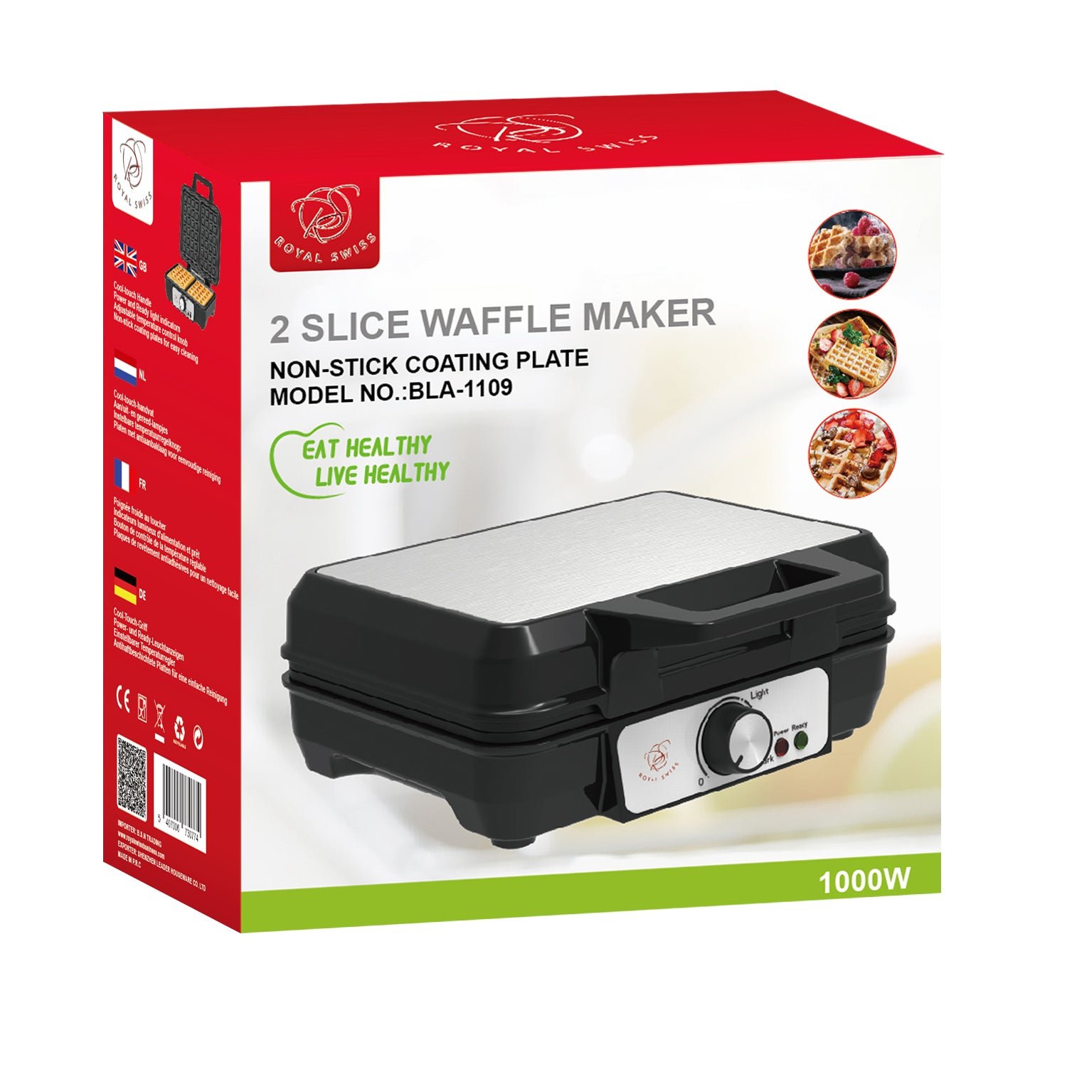 Vaflinė su temperatūros reguliatoriumi – 2 vafliams