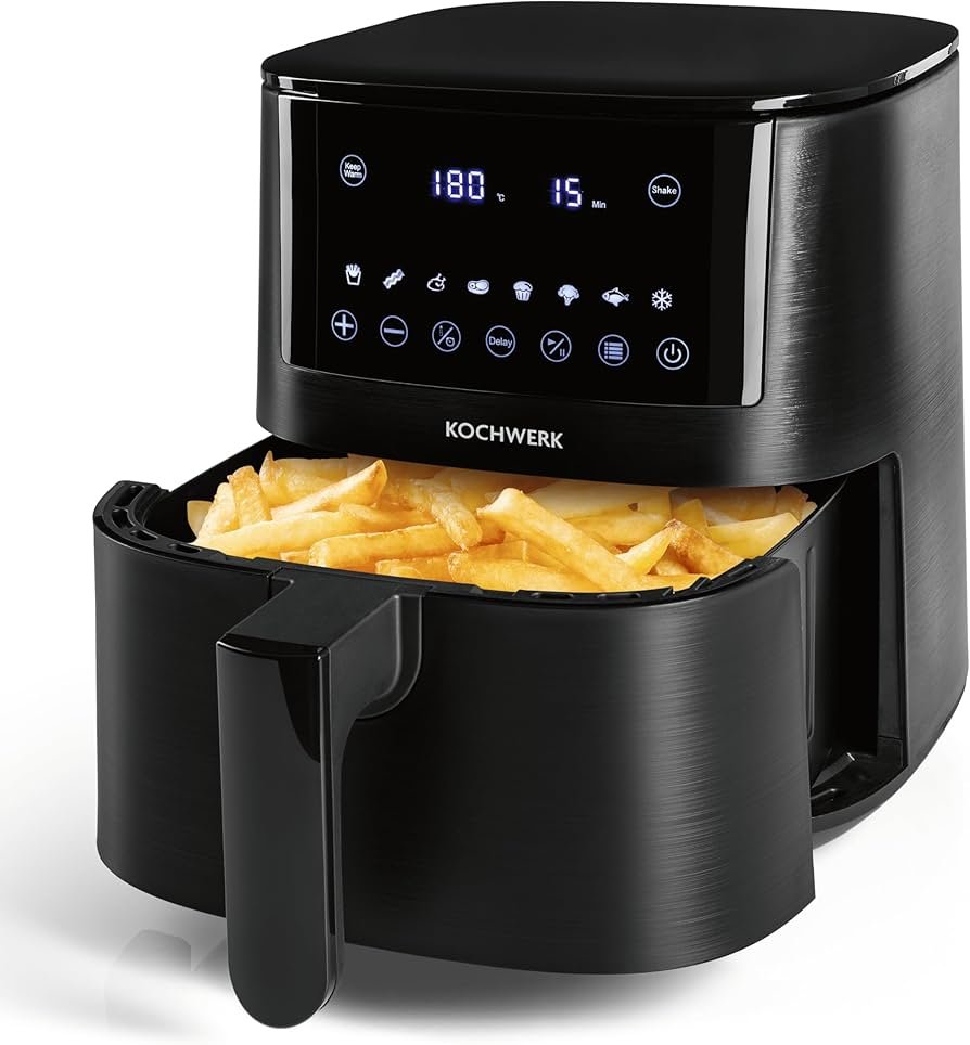 Rachs KOCHWERK 4L Skaitmeninis Oro Gruzdintuvas (Airfryer) 1400W su Jutikliniu Ekranu juoda spalva