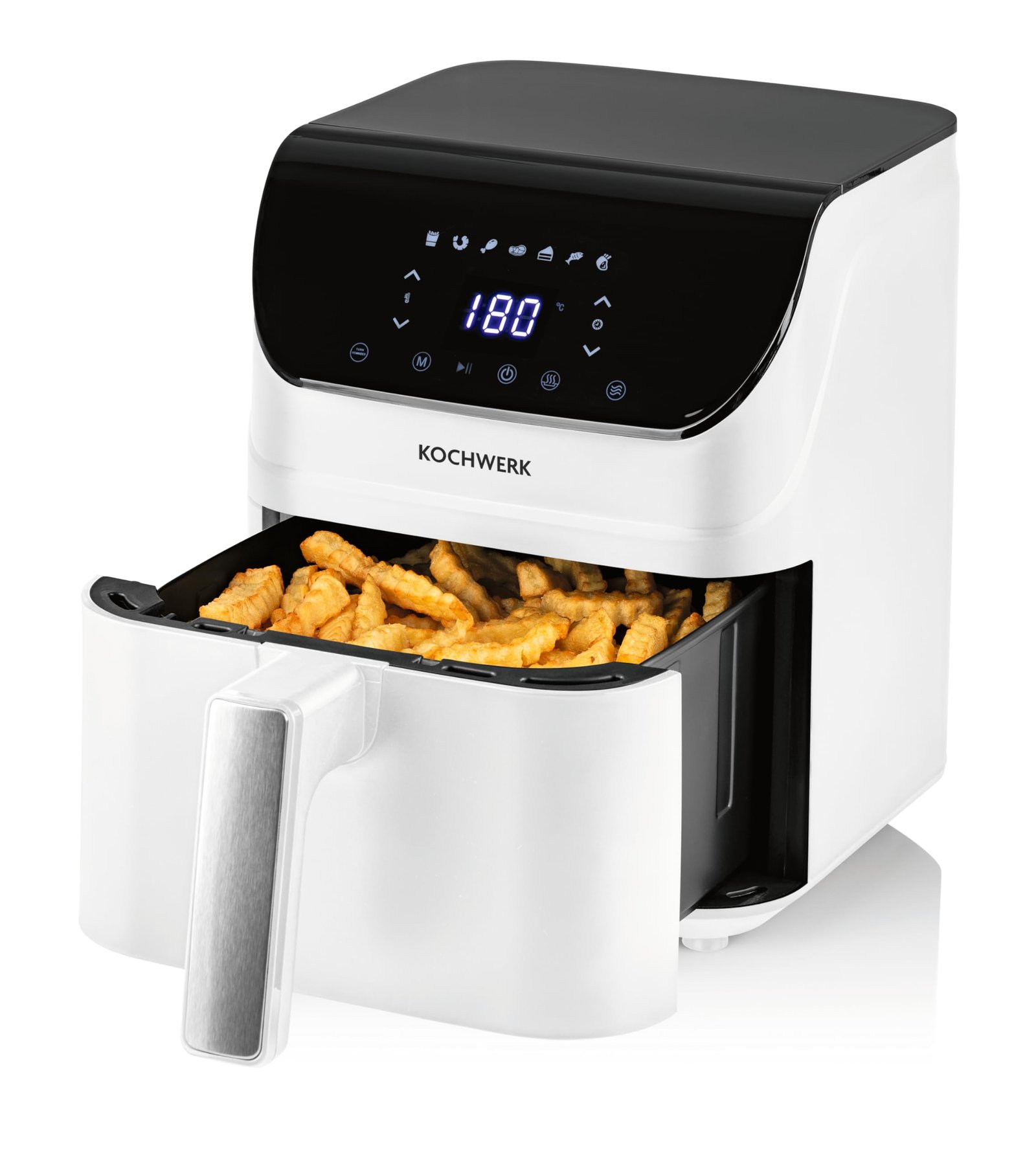 Rachs KOCHWERK 4L Skaitmeninis Oro Gruzdintuvas (Airfryer) 1400W su Jutikliniu Ekranu balta spalva