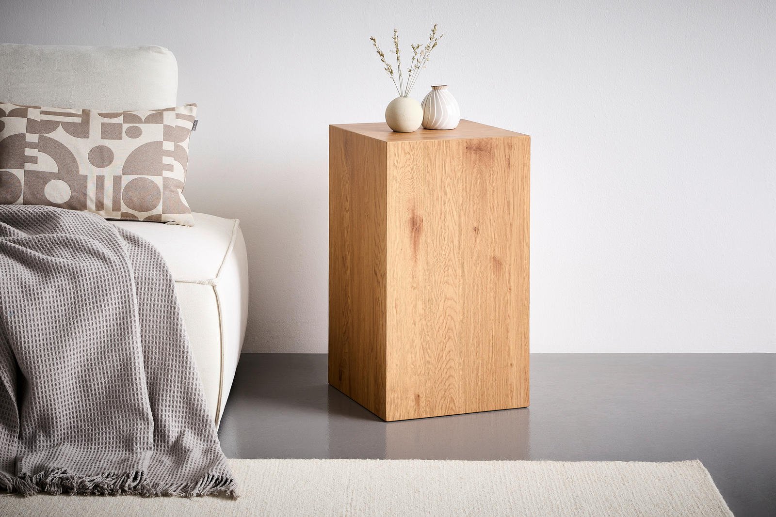 Xora pagalbinis staliukas 40/40/70 cm ąžuolo spalvos kvadratinis - Image 2