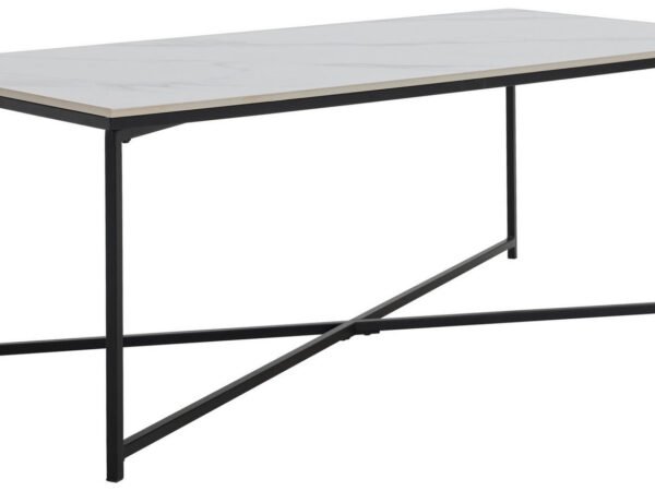 Livetastic kavos staliukas 120/60/43 cm stačiakampis juodas, baltas