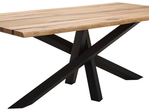 Linea Natura valgomojo stalas iš medžio, metalo 220/100/76 cm