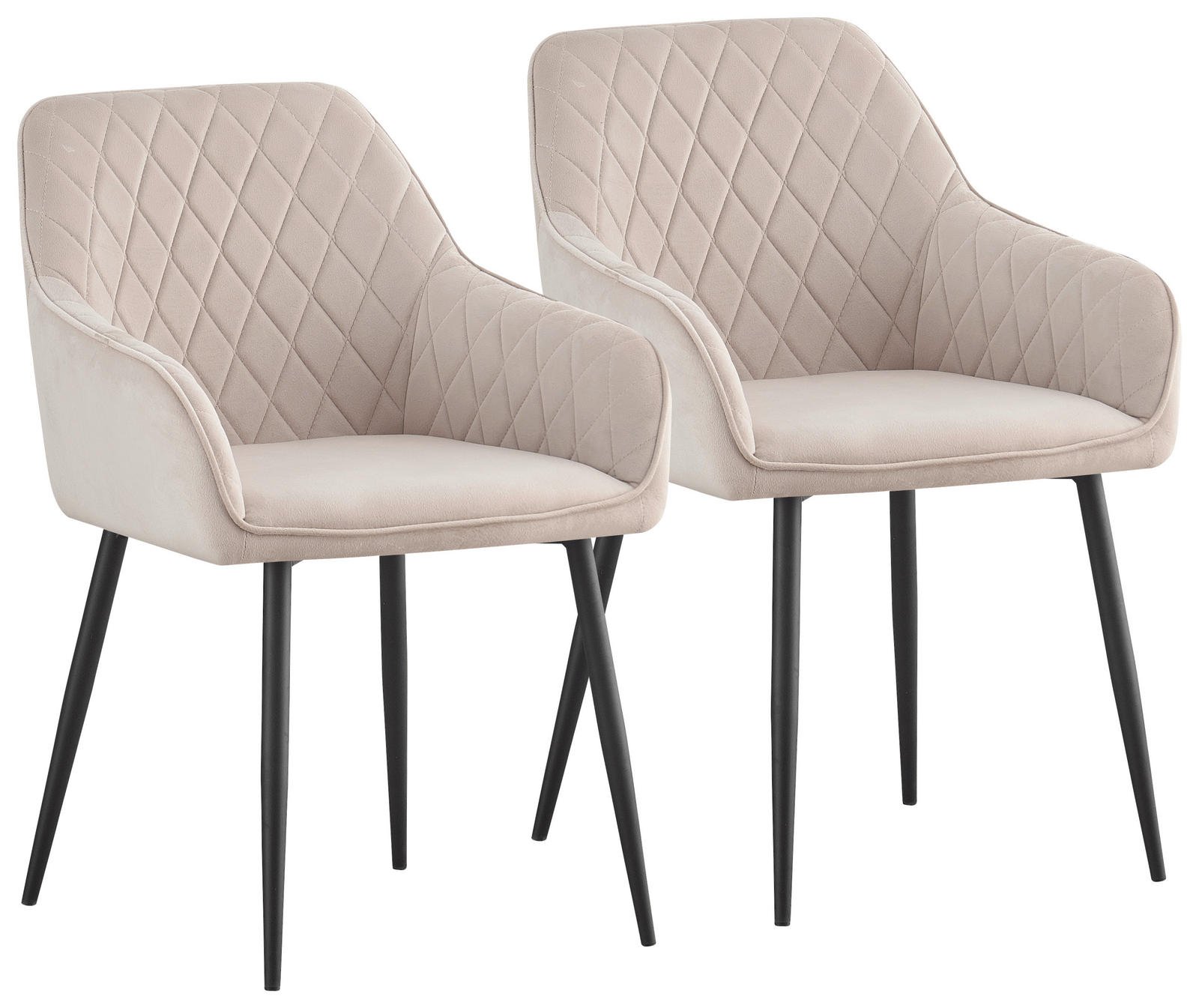 Novel fotelių komplektas, 2 vnt., iš geležies ir aksomo