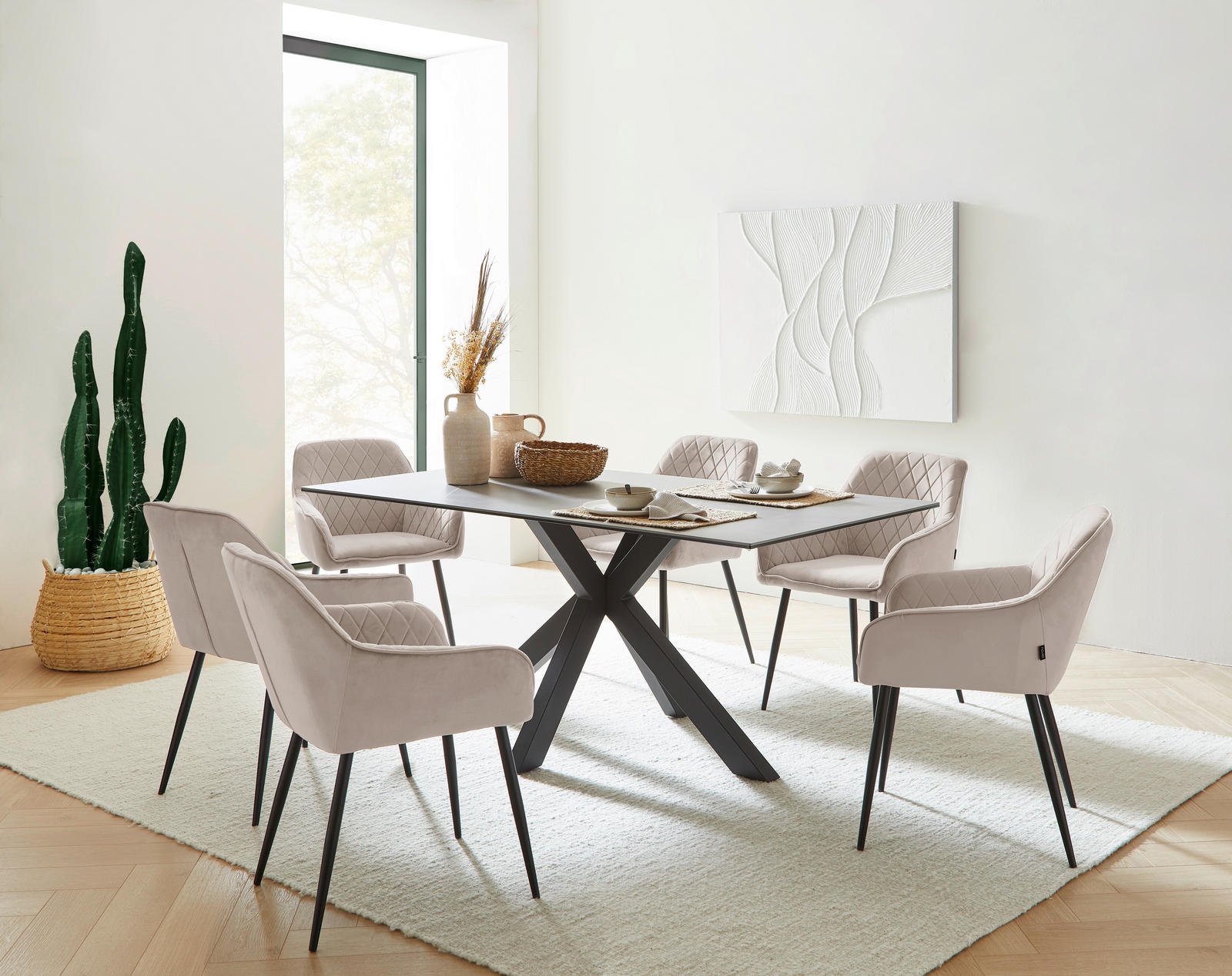 Novel fotelių komplektas, 2 vnt., iš geležies ir aksomo - Image 2