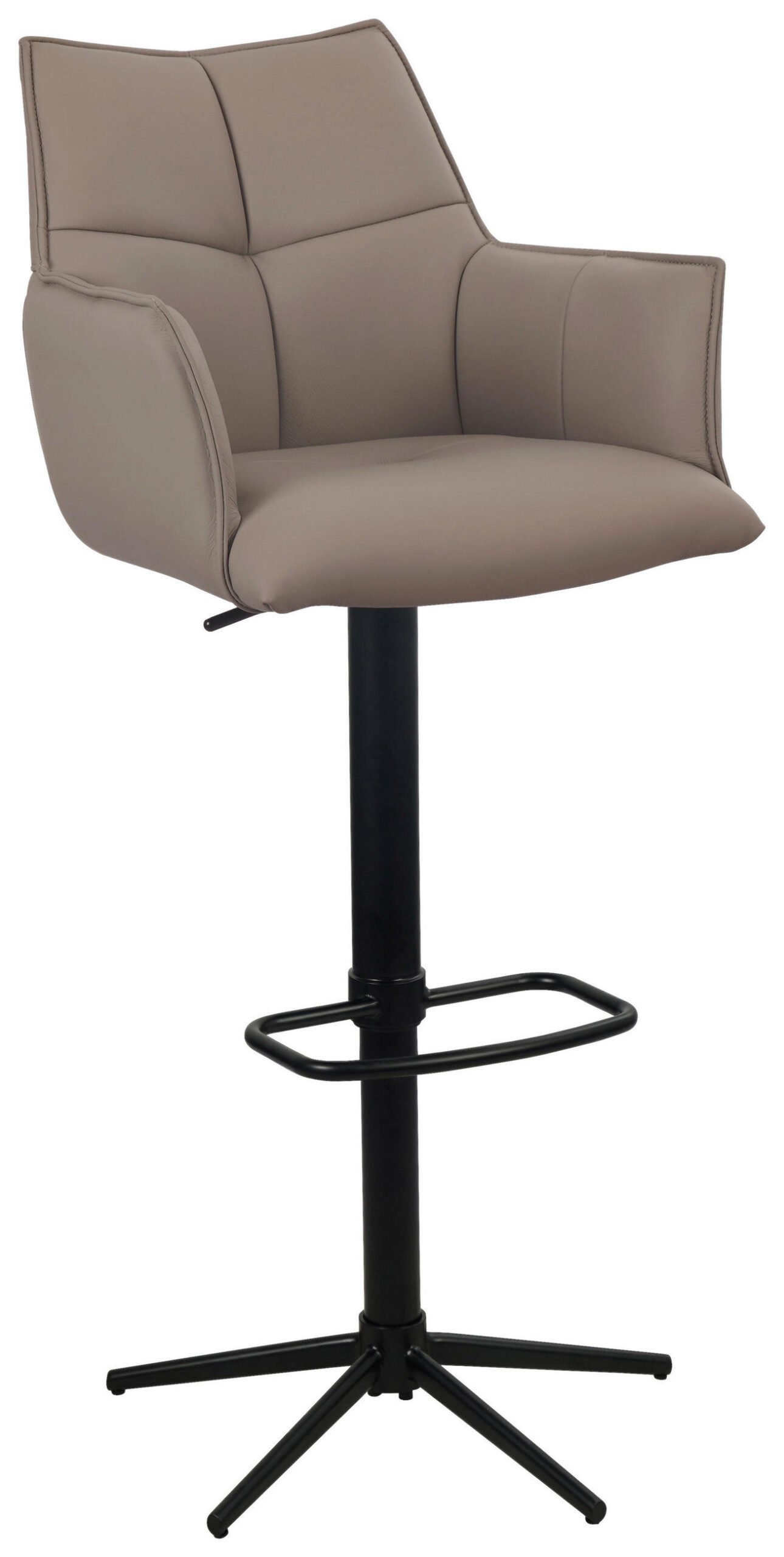 Novel BARHOCKER, tikros odos, juodos, rausvai pilkos spalvos, geležinis, su 360° pasukama sėdimąja dalimi