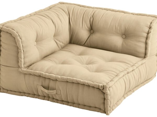 Sofos elementas, taupe spalvos audinys