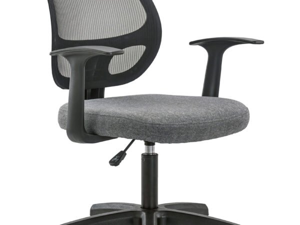 Xora pasukama kėdė su tinklelio apmušalu, austas audinys, pilka, juoda