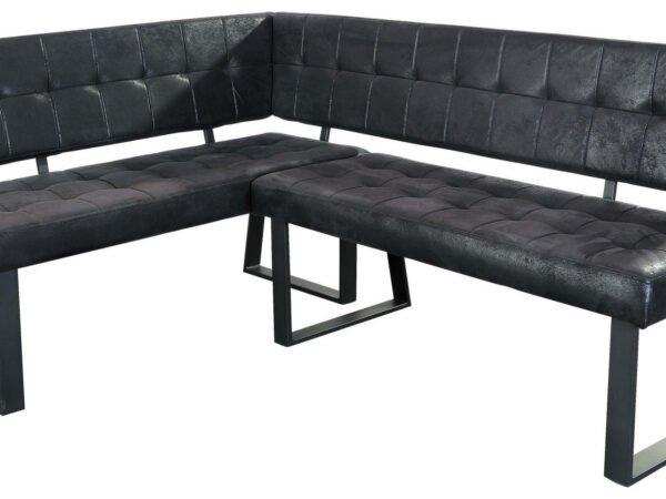 MID.YOU kampinis suoliukas 134/185 cm, juodos spalvos audinys