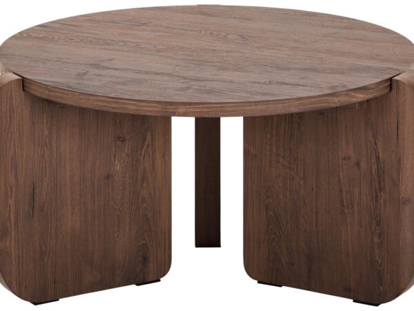 Livetastic COUCHTISCH 83/83/40 cm rund Braun