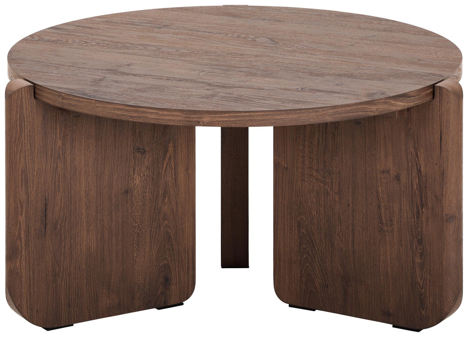 Livetastic COUCHTISCH 83/83/40 cm rund Braun