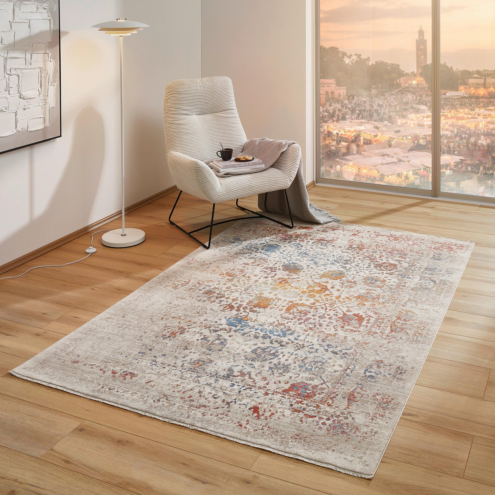 Novel VINTAGE kilimas 160/235 cm Samarkand kremo spalvos stačiakampis - Image 2