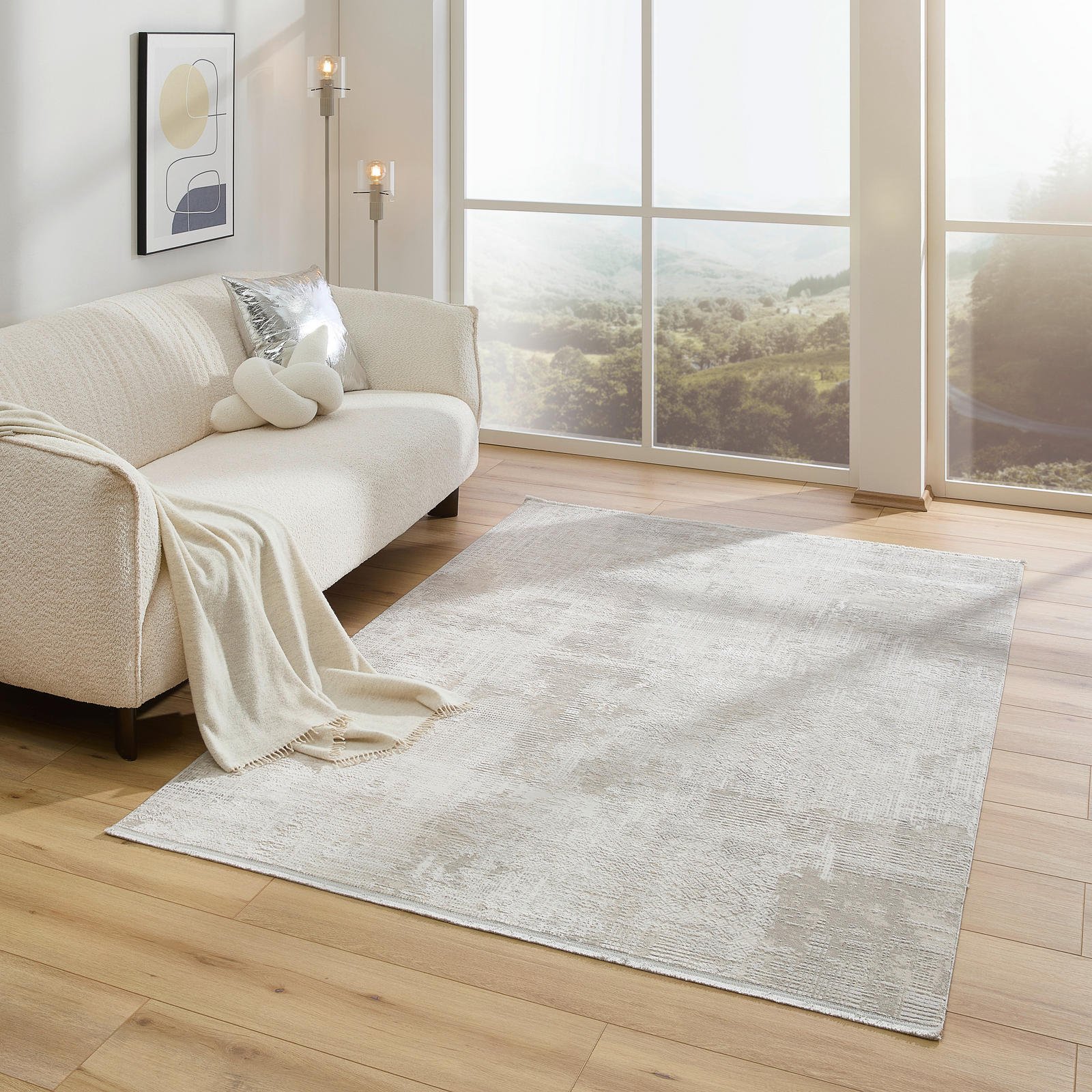 Dieter Knoll VINTAGE kilimas, 133/190 cm, kreminės spalvos, stačiakampis - Image 2