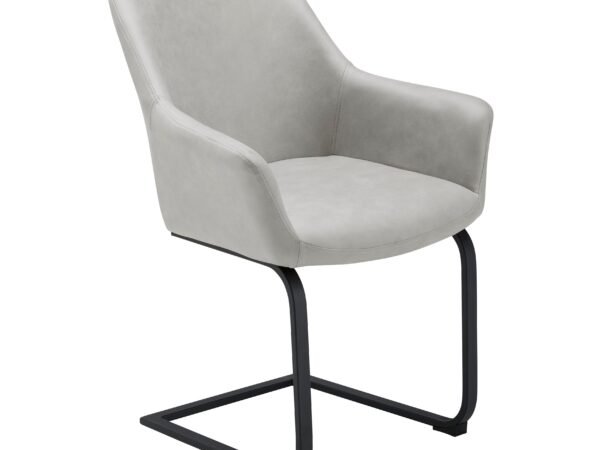 Svyruojanti kėdė Pria, šviesiai pilkos spalvos, aptraukta mikropluoštu