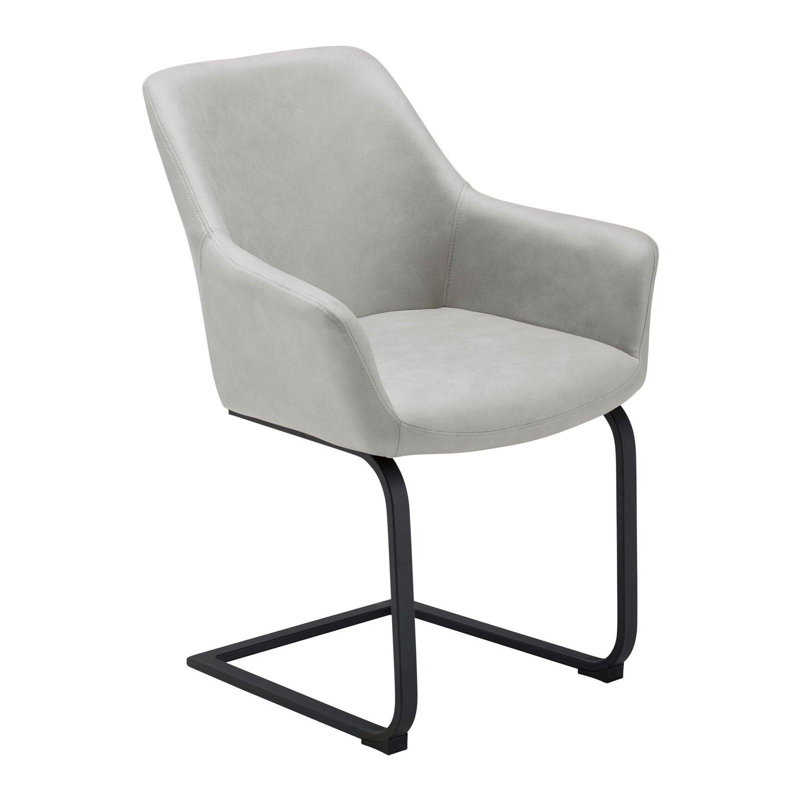 Svyruojanti kėdė Pria, šviesiai pilkos spalvos, aptraukta mikropluoštu