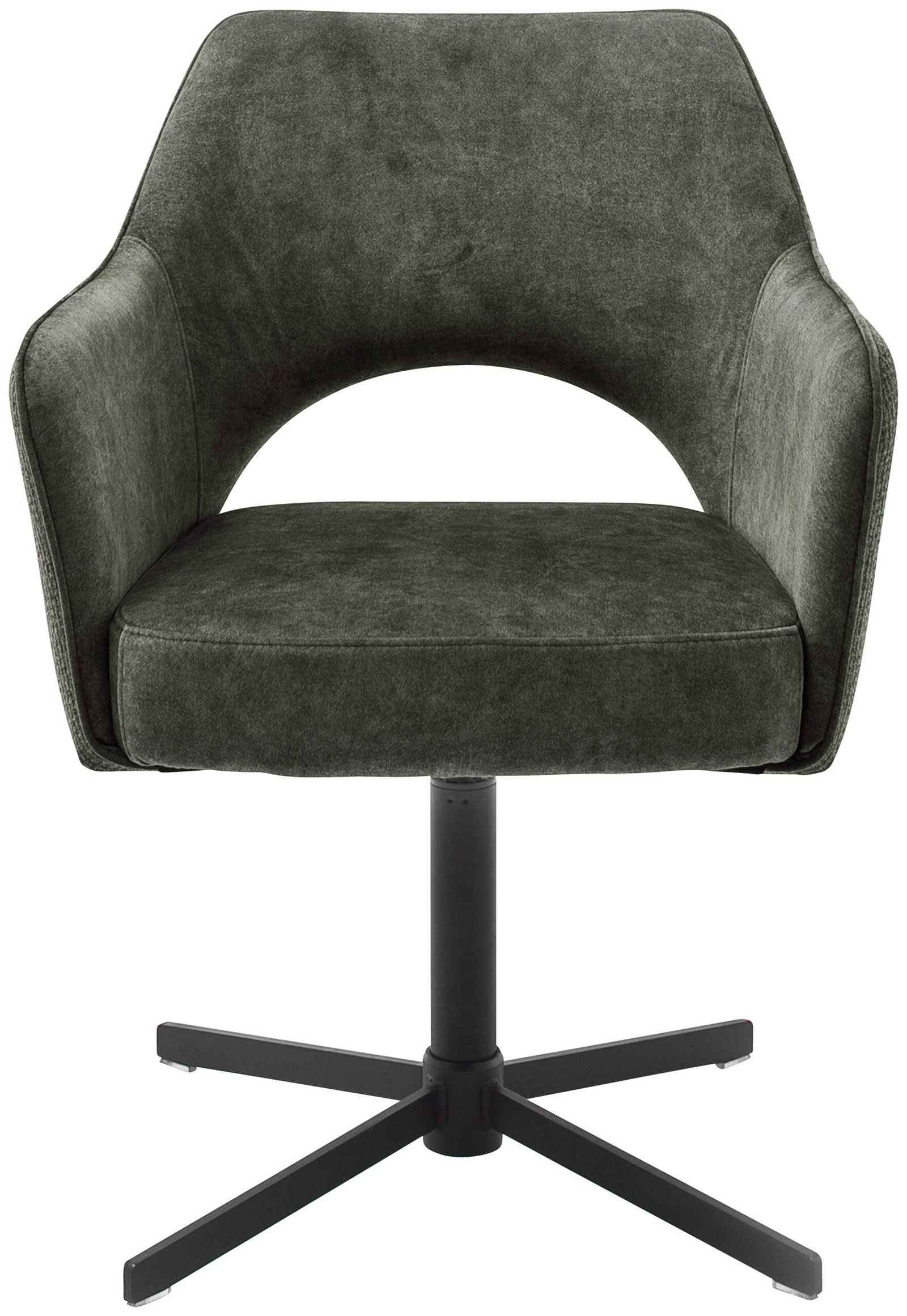 Kėdė su porankiais Valletta alyvuogių žalios/juodos spalvos - Image 2