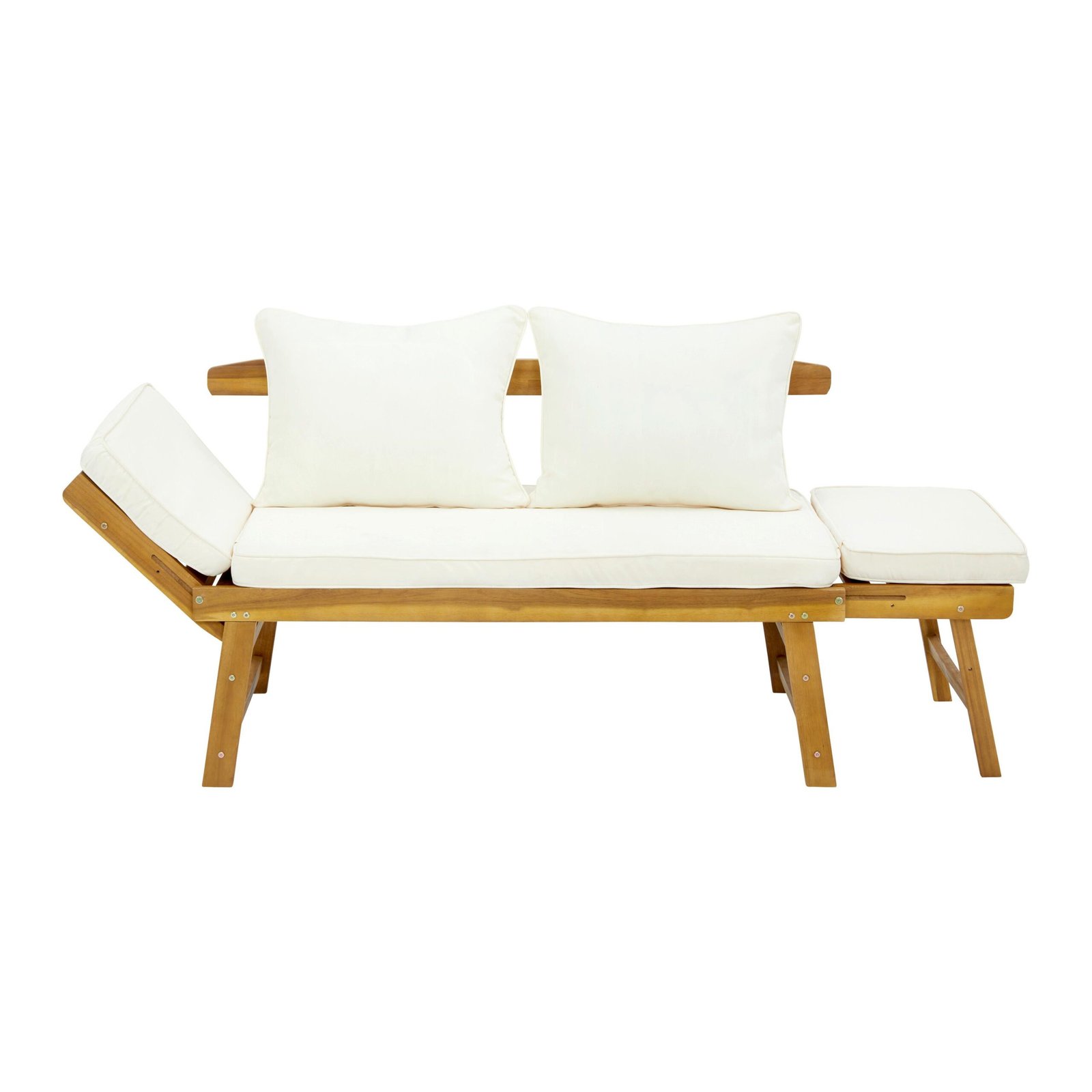 Sodo gultas Pia, kreminės spalvos, akacijos/lauko audinys - Image 2