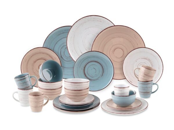 Indų rinkinys Kelly Mėlyna/Ruda/Balta, 24 dalių