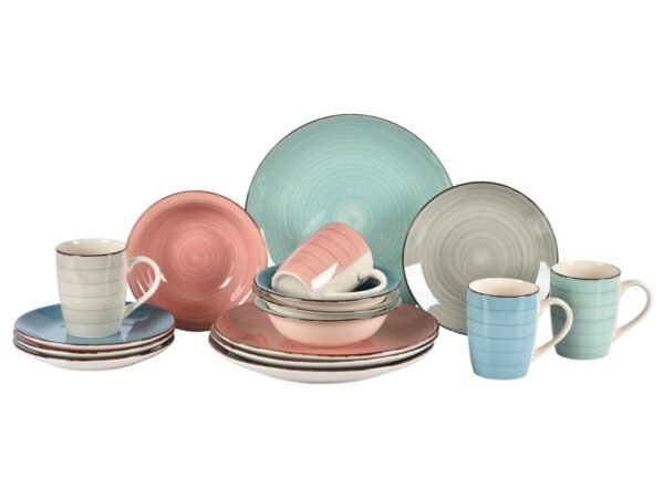 Indų komplektas Verona, daugiaspalvis, 16 dalių