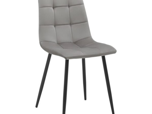 Kėdė Ria, pilka, aksomu apmušta