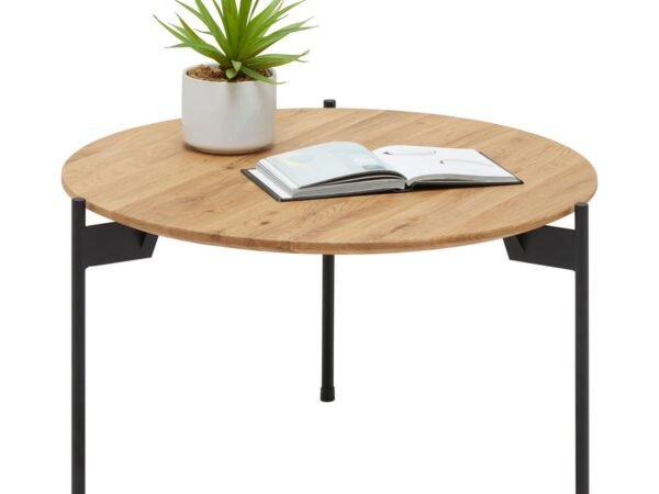 Kavos staliukas Assuan juodos/ąžuolo spalvos