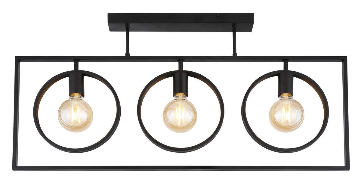 Lubinis šviestuvas 15489D juodos spalvos, maks. 60 W