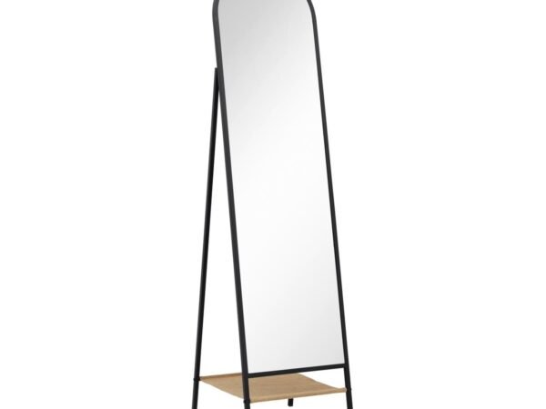 Veidrodis Melinda juodas/natūralus apie 42x170x41 cm