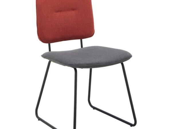 Kėdė Ava, pilka/raudona, apmušta gobeleno audiniu