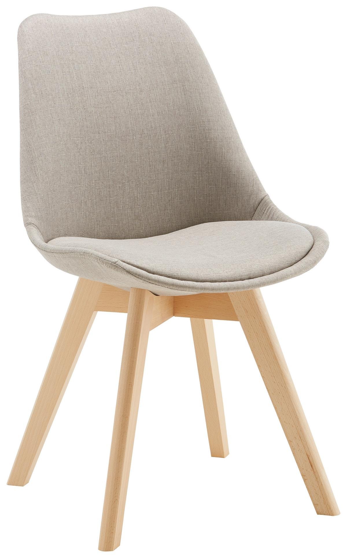 Kėdė Rocksi, šviesiai pilkas audinys, tikro medžio kojos