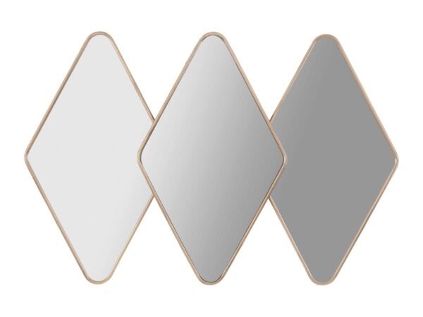 Sieninis veidrodis Angolo aukso spalvos metaliniu rėmu