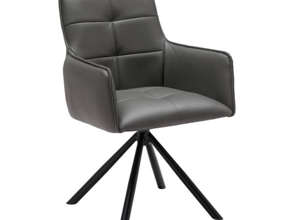 Kėdė su porankiais Vincent, pilkos spalvos