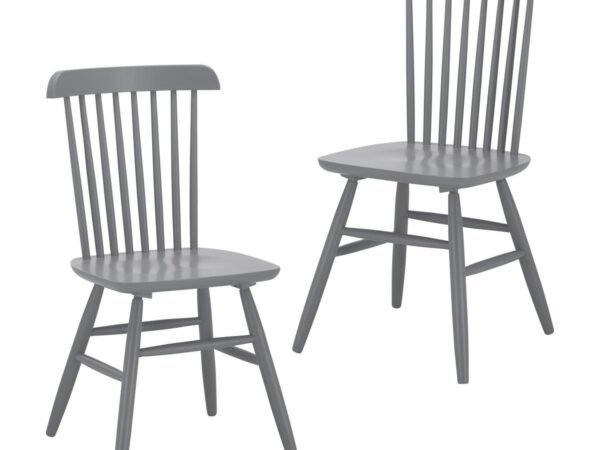 Kėdžių komplektas Pedro pilkai lakuota masyvi buko mediena