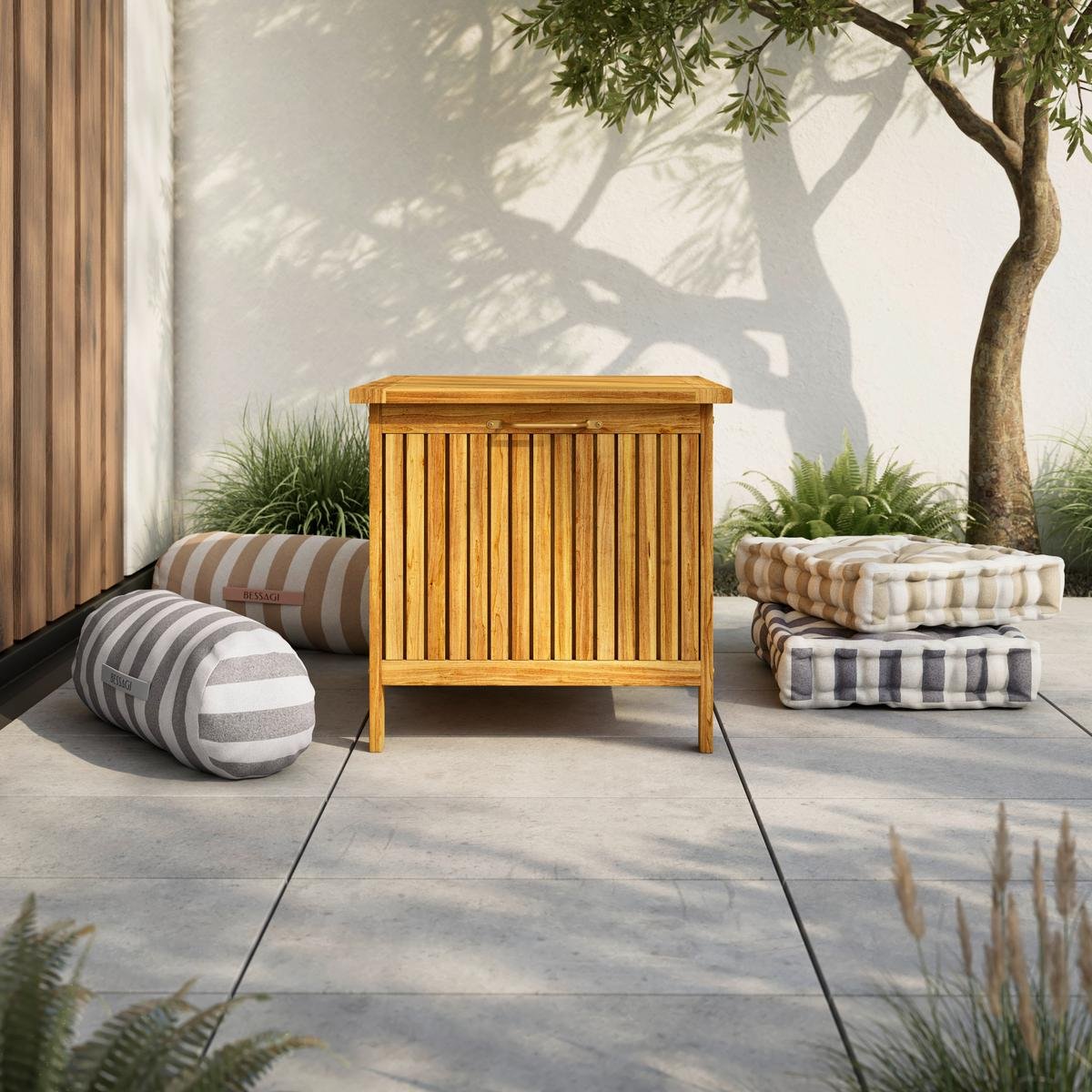 Medinė pagalvių dėžė Franca, tiko spalvos