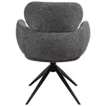 Novel Kėdė su porankiais antracitas, PxAxG 64x88x62 cm, iš metalo